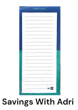 Me to We Magnetic List Pad Make Plans 9"x4" 100 Sheets